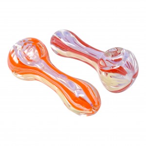 3.5" Slime Twirl Art Spoon Hand Pipe - 2Pk