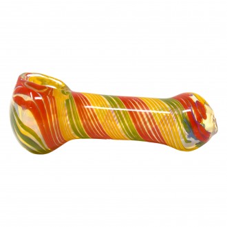 3" Rasta Swirl Art Hand Pipe - 2pk