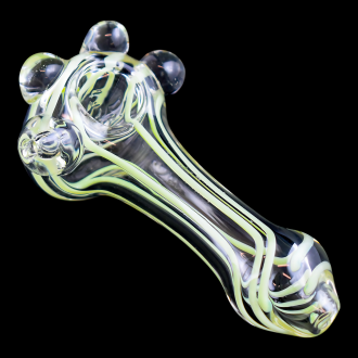 4" Slime Swirl Art Multi Marble Spoon Hand Pipe - Assorted 