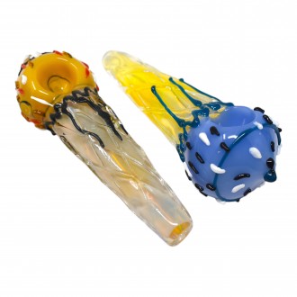 5.5" Gold Fumed Ice Cream Hand Pipe - 2pk