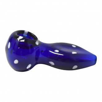 2.5" Colored Tube Flat Body Dotted Hand Pipe - 2 Pack