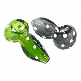 2.5" Colored Tube Polka Dot Sleek Hand Pipe - 2 Pack 