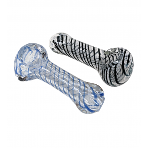 3" Swirl Rod Art Hand Pipe (Pack Of 2) - [RJA32]