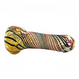 3" Silver Fumed Double Swirl Art Hand Pipe (Pack Of 2) - [RJA40]