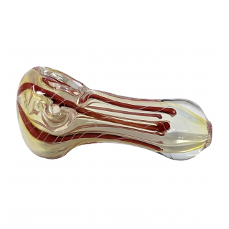 2.5" Silver Fumed / Straight Rod Art Hand Pipe (Pack Of 2) - [RJA51]