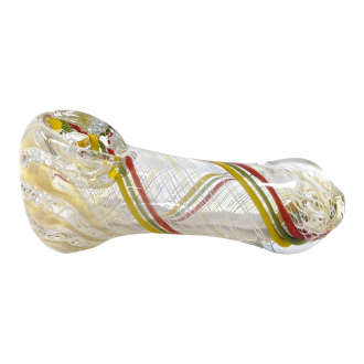 2.5" Twisted Line Silver Fumed Art Hand Pipe (Pack of 2) - [RJA54]