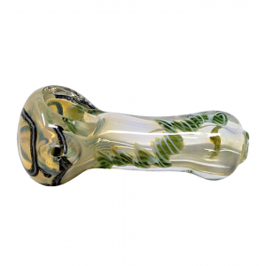 2.5 Silver Fumed Twisted Art Hand Pipe (Pack of 2) - [RJA57]
