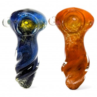 3.5" Twist, Frit, & Enjoy Functional Masterpiece Hand Pipe - 2pk [RJA96]