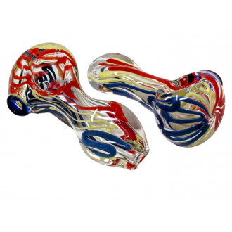 3" Slyme Rod Art Twisted Body Hand Pipe (Pack Of 2) - RKD12]