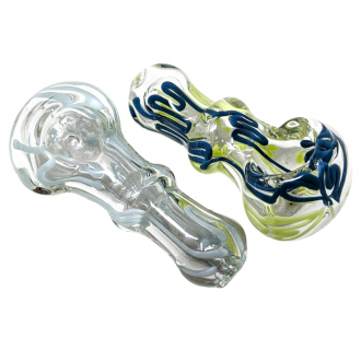 3" Slyme Rod Art Single Rim Hand Pipe (Pack Of 2) - [RKD13]