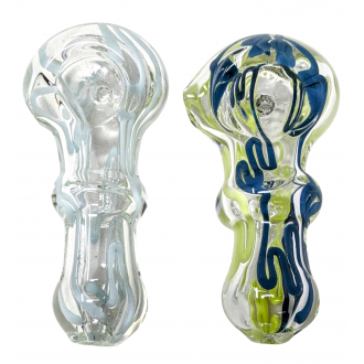 3" Slyme Rod Art Single Rim Hand Pipe (Pack Of 2) - [RKD13]