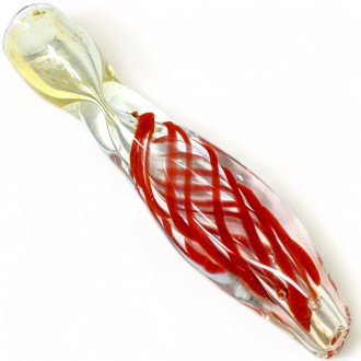 3" Vase of  Lines Twist Your Smoke in Style Chillum Hand Pipe 4Ct - [RKD43]