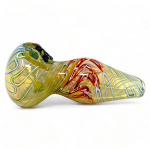 4" Scribble Bliss Colorful Art In the Palm Hand Pipe - [RKD53]