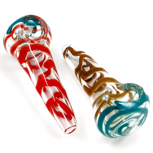 3" Spiral Art Conical Hand Pipe - [RKD85]