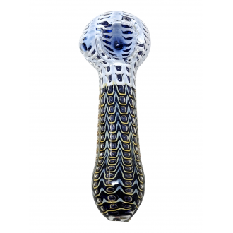 4" Air Trap Double Tube Peacock Color Hand Pipe - [RKGS15]