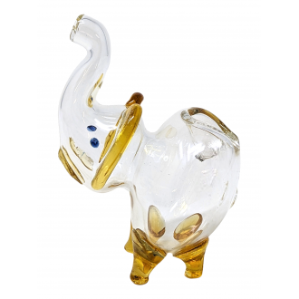 Clear Tube Elephant Hand Pipe [RKGS30]