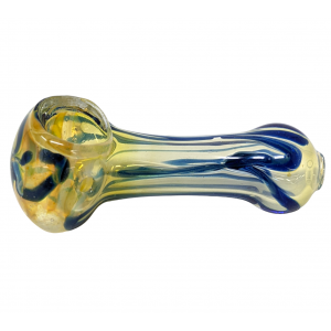 3.5" Silver Fumed Dual Spiral Spoon Hand Pipe - (Pack of 2) [RKGS32]