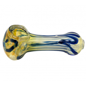 3.5" Silver Fumed Dual Spiral Spoon Hand Pipe - (Pack of 2) [RKGS32]