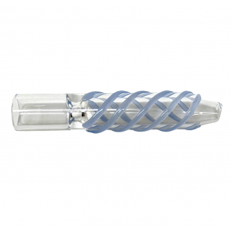 3" Spiral Color on Clear Body One-Hitter Hand Pipe - (Pack of 10) [RKGS40]