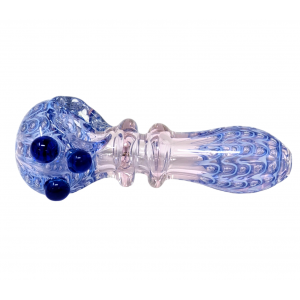 4.5" Slime Color Air Trap Art Double Rim Hand Pipe - [RKGS48]