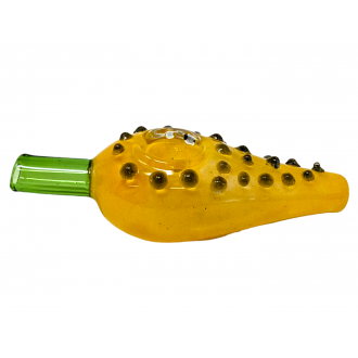 3.5" Carrot Shape Frit Art Hand Pipe - [RKGS54]