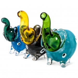 3.5" Assorted Color Tusker's Tranquil Toke Animal Hand Pipe 1pk Assorted Color - [RKGS74]