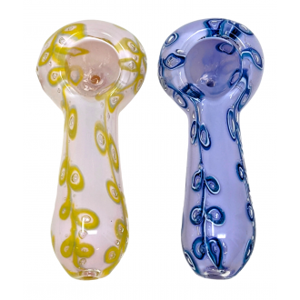 3" Slyme Frit Rod Art Work Hand Pipe (Pack Of 2) [SDK662]