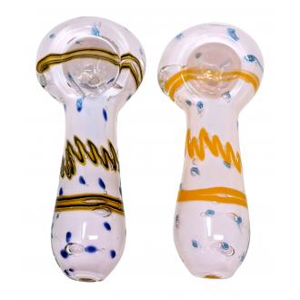 3" Slyme Frit Rod Art Work Hand Pipe (Pack Of 2) [SDK663]