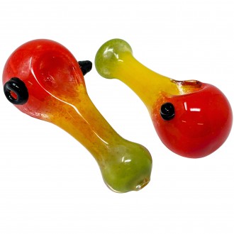 3.25" Rasta Frit Art Hand Pipe (Pack Of 2) [SDK673]