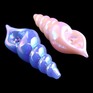 4.5" Assorted Seashell Hand Pipes - 15ct Display