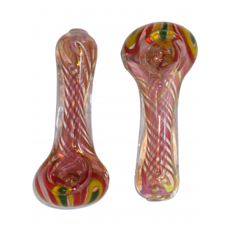 3.5" Gold Fumed Art Hand Pipe (Pack Of 2) [SG1540]