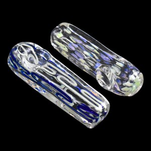 3.5" Assorted Design Slime Swirl Art Hand Pipe - 15Ct Display