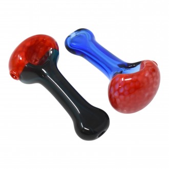 On Point Glass - 3.5" Frit Honeycomb Hand Pipe - 17Ct Display