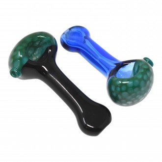 On Point Glass - 3.5" Frit Honeycomb Hand Pipe - 17Ct Display