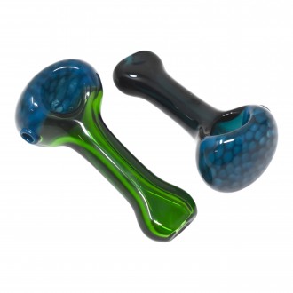 On Point Glass - 3.5" Frit Honeycomb Hand Pipe - 17Ct Display