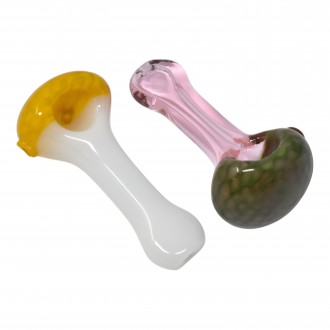 On Point Glass - 3.5" Frit Honeycomb Hand Pipe - 17Ct Display