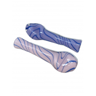 3.5" Slyme Body Ribbon Twist Indented Round Mouth Chillum Hand Pipe - (Pack of 3) [SG2567]