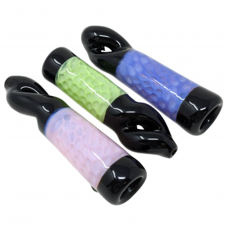 3" Twisted Chillum With Slyme HoneyComb (Pack Of 3) [SG4031]