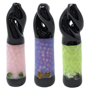 3" Twisted Chillum With Slyme HoneyComb (Pack Of 3) [SG4031]