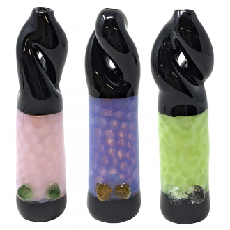 3" Twisted Chillum With Slyme HoneyComb (Pack Of 3) [SG4031]