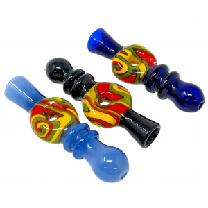 3" Rasta Color Combination Reversal Art Work Donut Chillum (Pack Of 3)