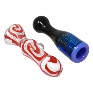 On Point Glass - 3.5" Color Splash Assorted Chillum - 25ct Display