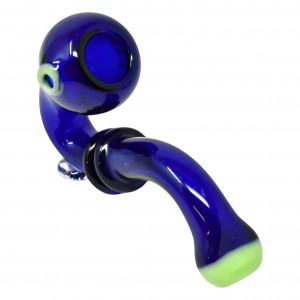 On Point Glass - 4.5" Slime Color Sherlock Hand Pipe - 12ct Display