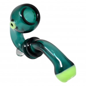 On Point Glass - 4.5" Slime Color Sherlock Hand Pipe - 12ct Display