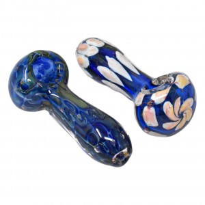 On Point Glass - 3" Elegant Swirl Design Hand Pipe - 18Ct Display 