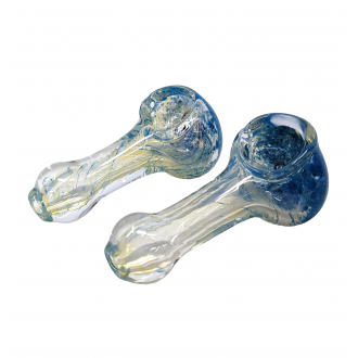 2.5" Silver Fumed Frit Head Hand Pipe (Pack of 2) - [SP06]