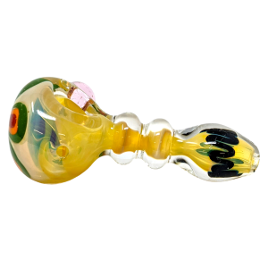 4.5" Silver Fumed Inner Tube Flower Head Spoon Hand Pipe - (Pack of 2) [STJ109]