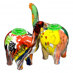 4.5" Playful Design Silicone Elephant Hand Pipe (Assorted)