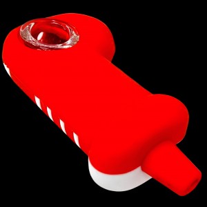 4" Pocket-Sized Joy Cute Stocking Stuffer Silicone Hand Pipe - [TX790]