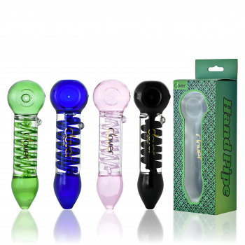 Clover Glass - 6.5" Freezable Coil Glycerin Hand Pipe